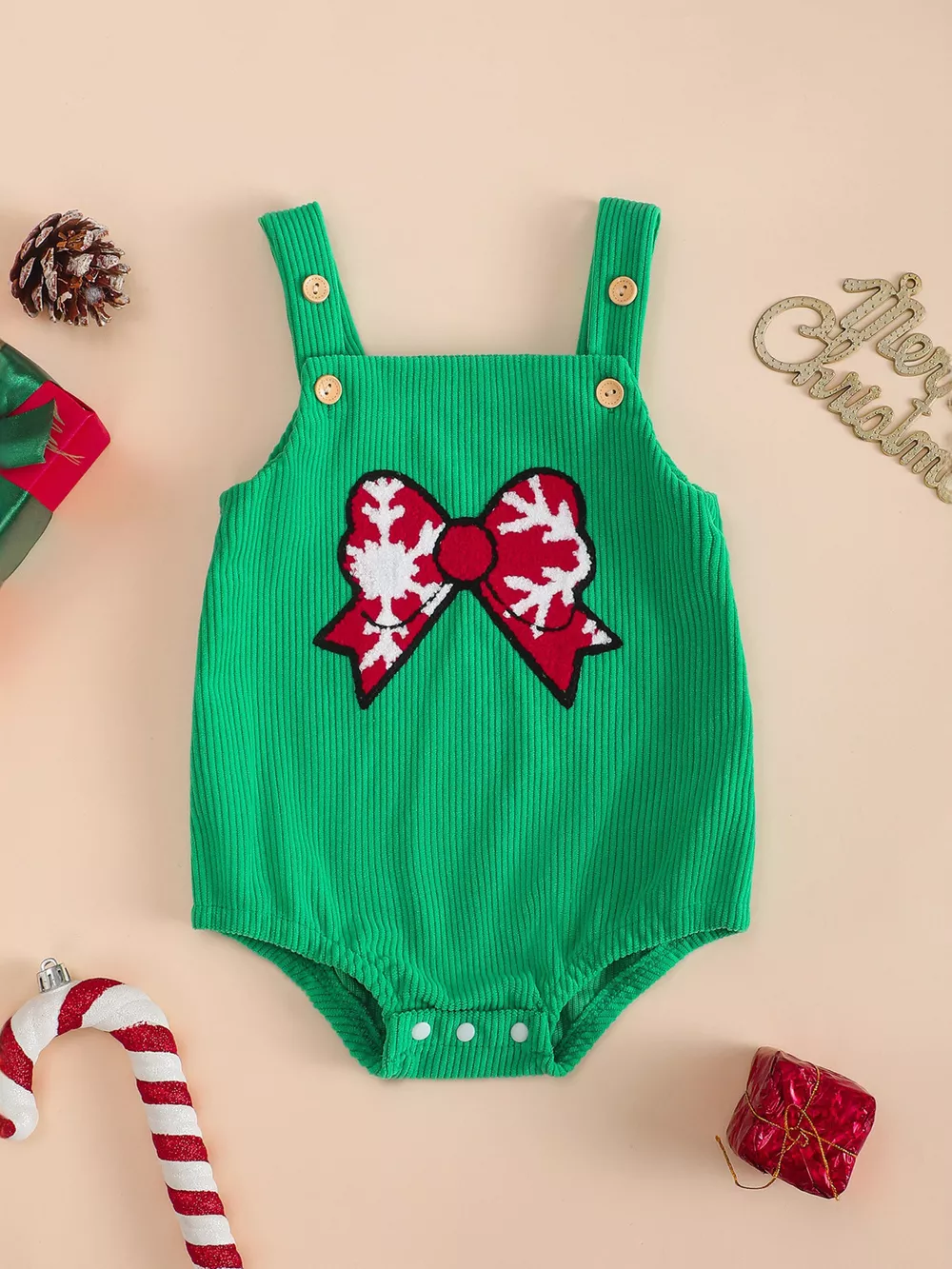 Children's Bow Corduroy One-Piece, image 3