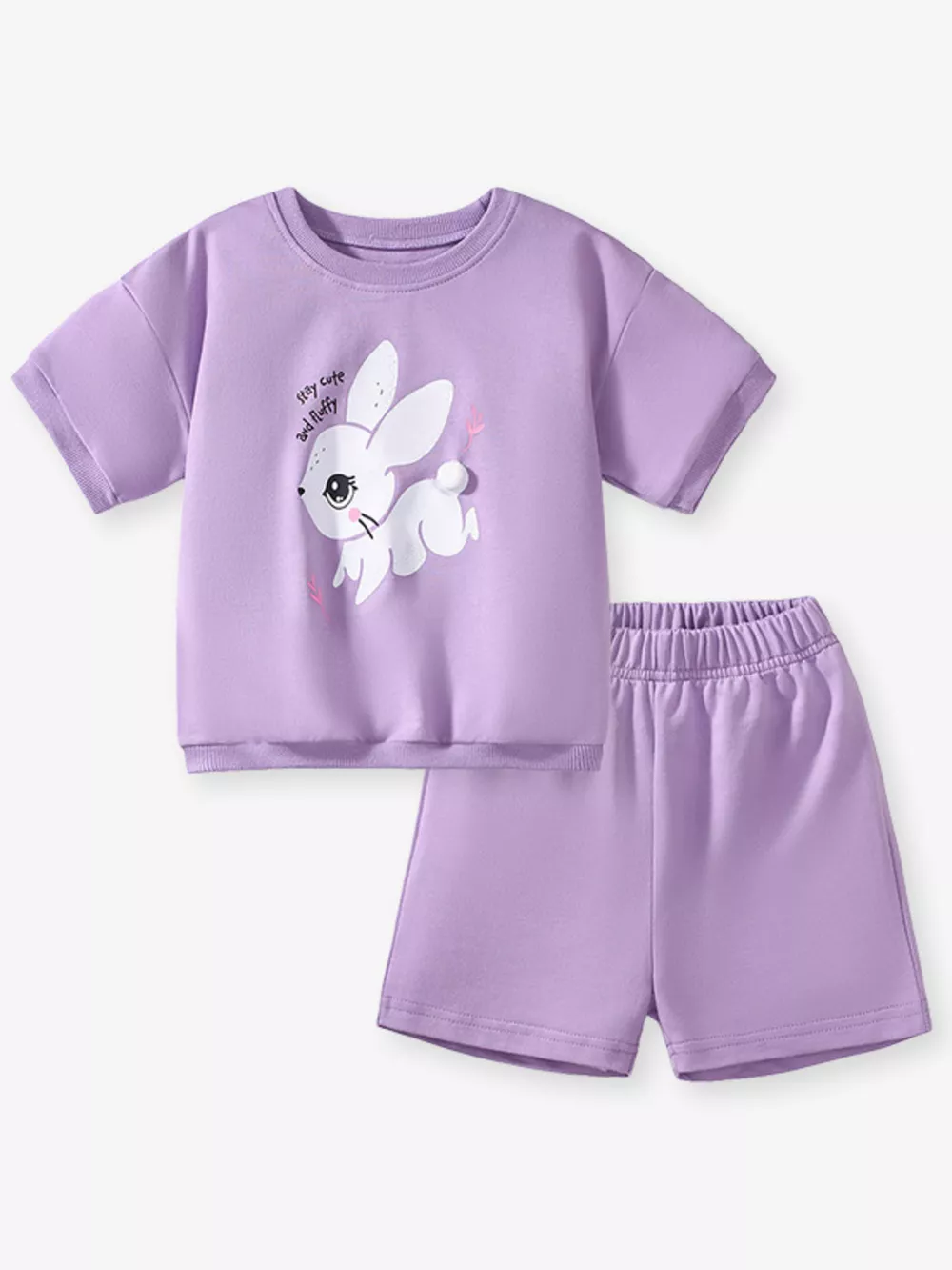 Children's Bunny Half Sleeve Top and Shorts Set, image 5