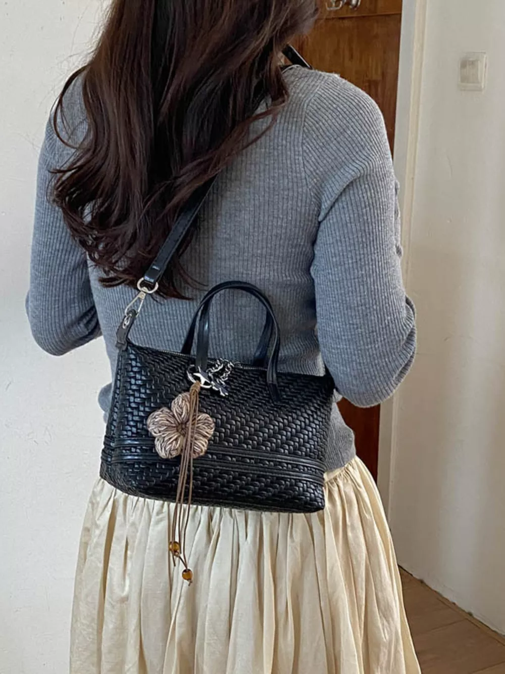 Woven Texture Crossbody Bag, image 3