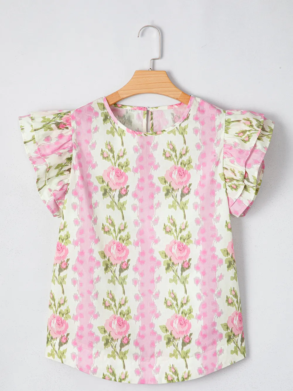 Floral Print Ruffled Sleeve Blouse, image 8