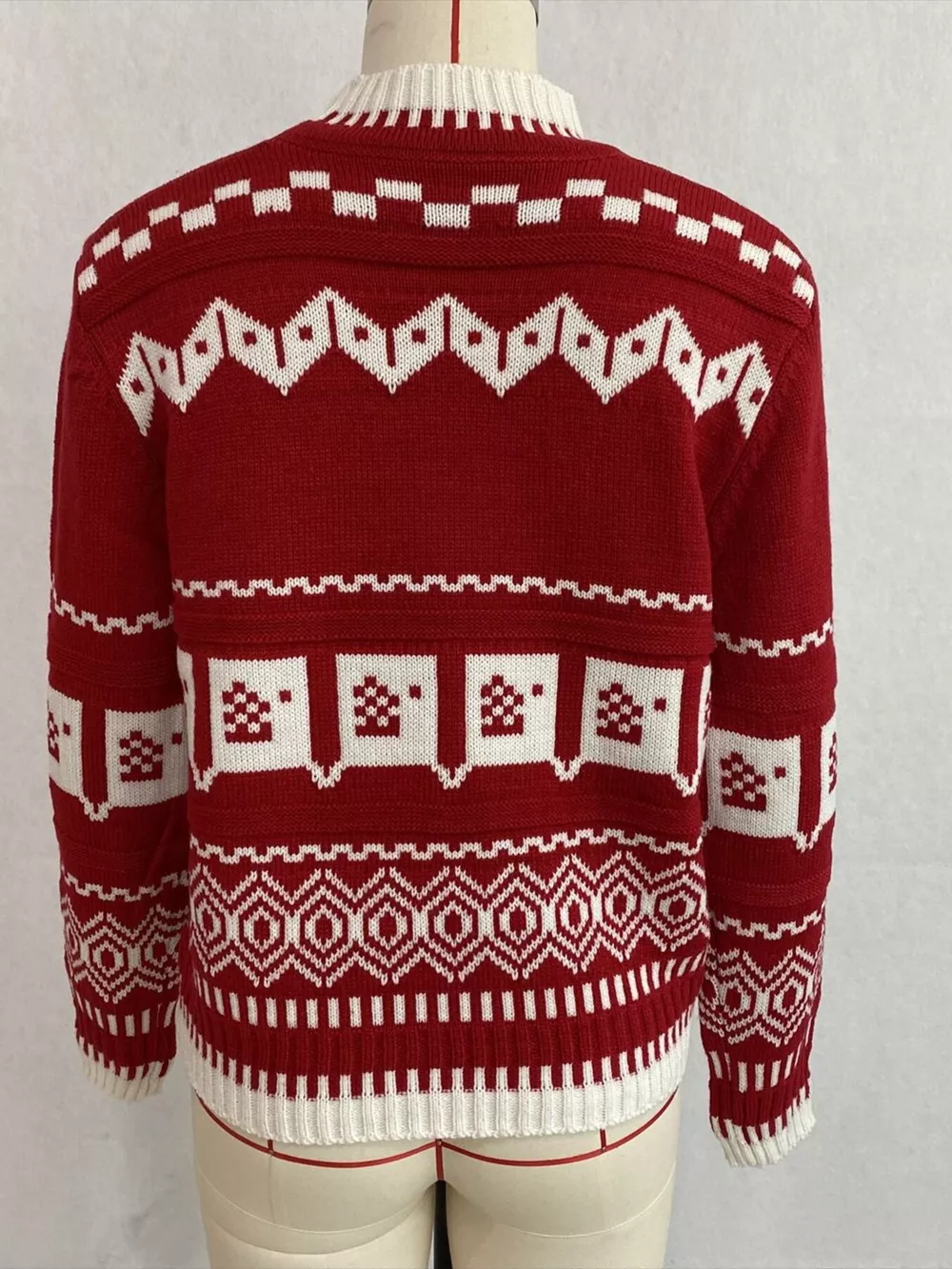 Christmas Festive Fair Isle Patterned Crew Neck Sweater, image 7