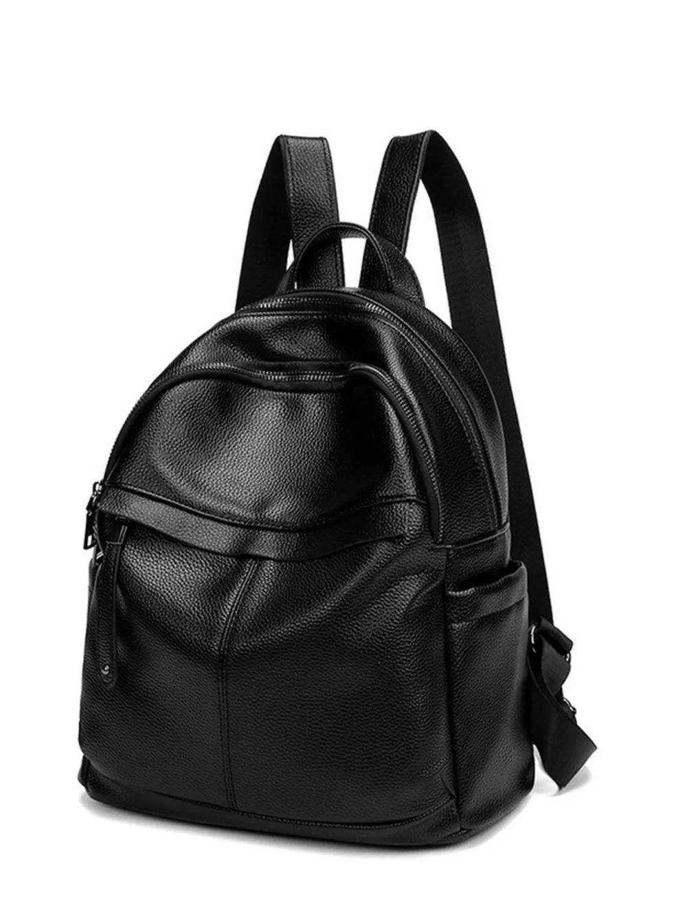 Minimalist Chic PU Leather Casual Backpack Bag, image 5