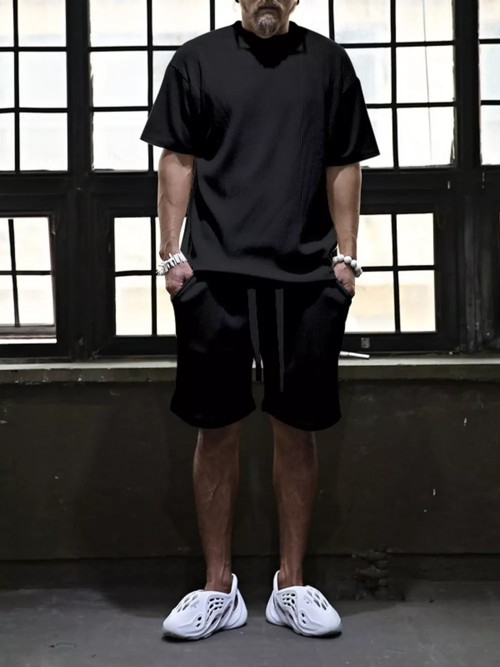 Men's Full Size Short Sleeve Top and Shorts Set Plus Size, image 2