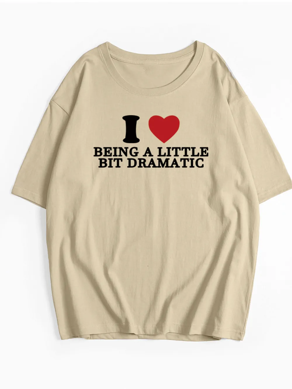 Plus Size Letter Graphic Round Neck Short Sleeve T-Shirt