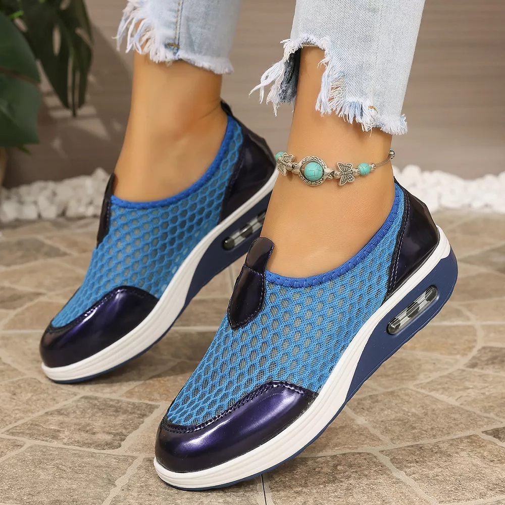 Breathable Mesh Wedge Slip-Ons, image 16