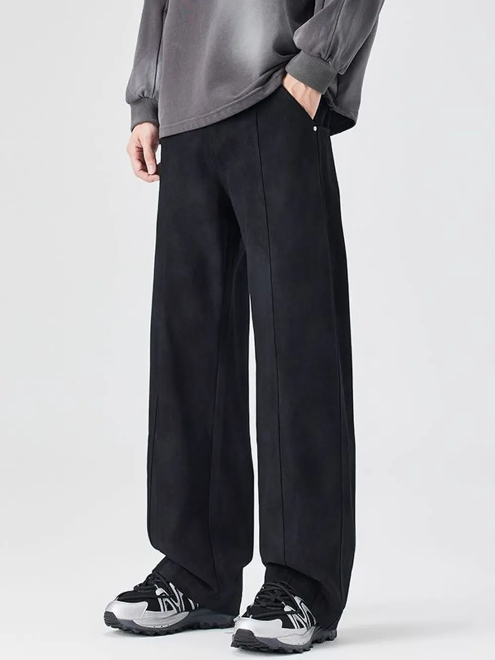 Men's Plus Size Vintage Wash Wide Leg Pants