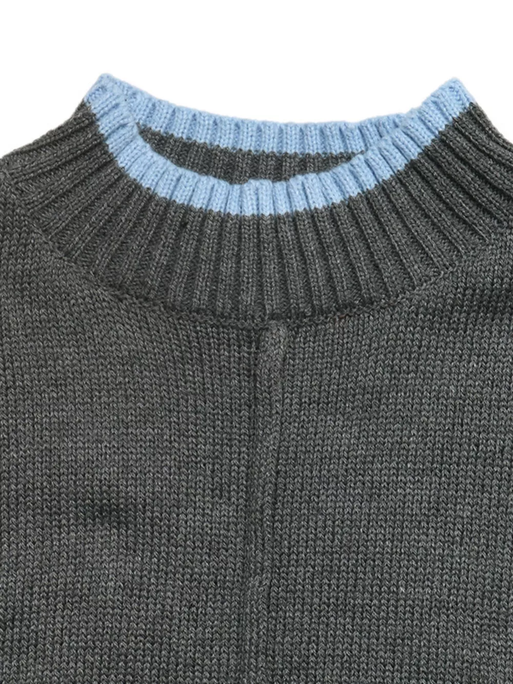 Contrast Trim Crew Neck Sweater, image 7