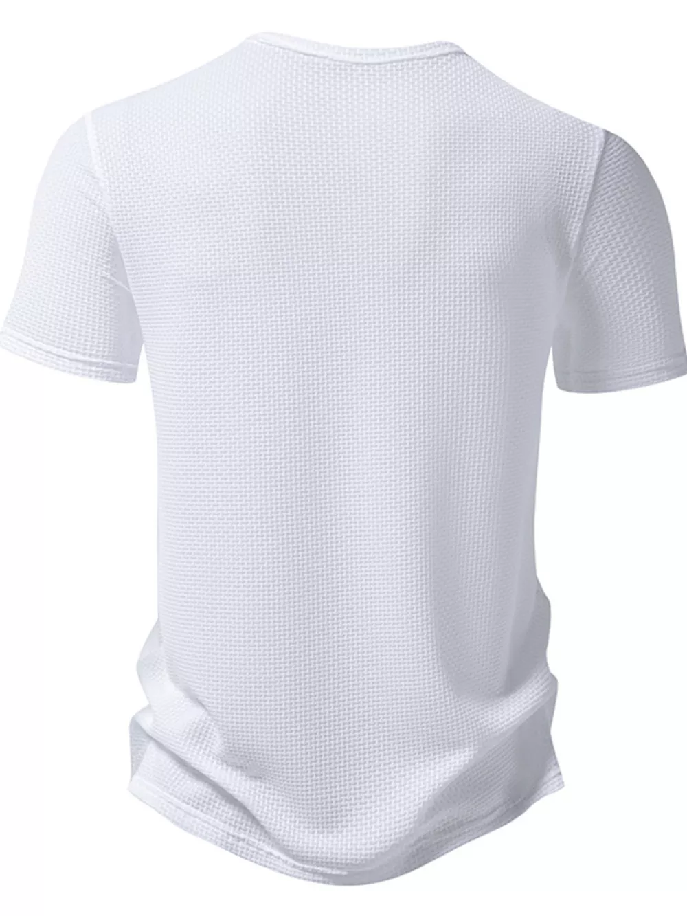Men's Textured Henley Button Detail T-Shirt, image 8