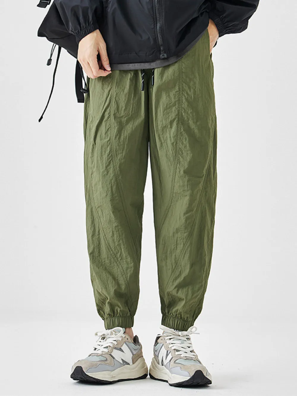 Men's Plus Size Drawstring Loose Fit Joggers, image 7
