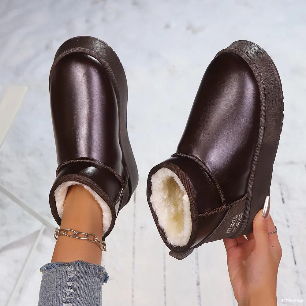Faux-Fur Platform Ankle Boots, image 6