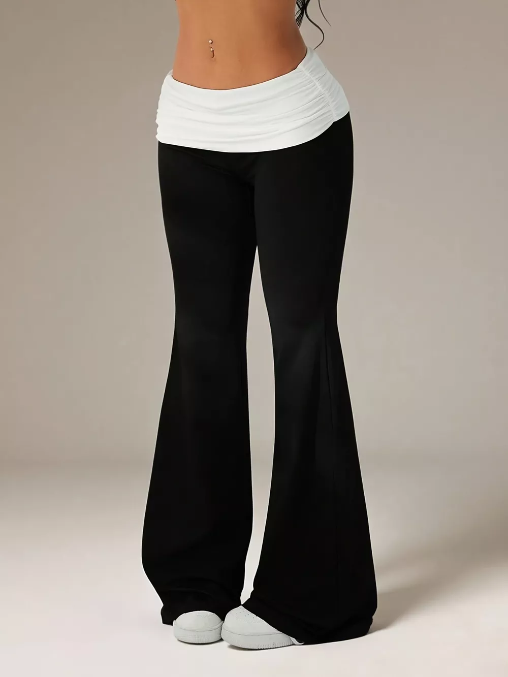 High-Waisted Polka Dot Flare Pants, image 13