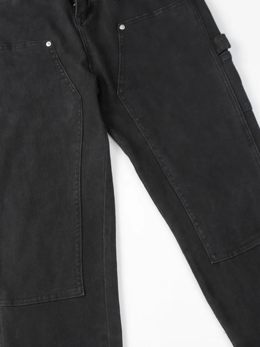 Men's High Waist Straight Leg Cargo Jeans, image 4