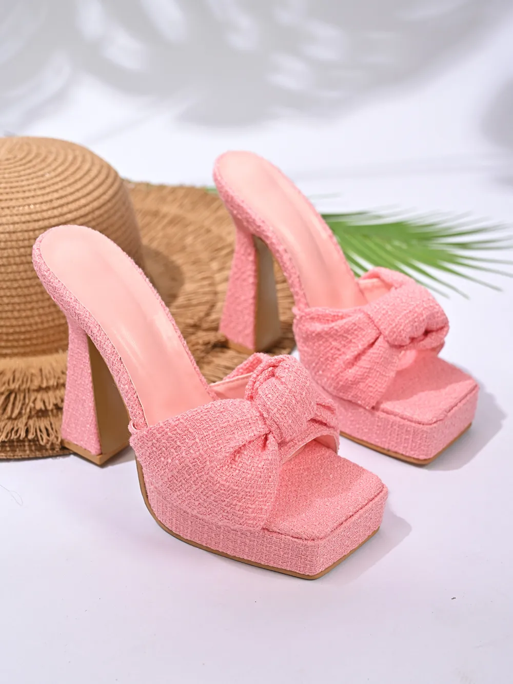 Bow Platform Block Heel Sandals, image 6