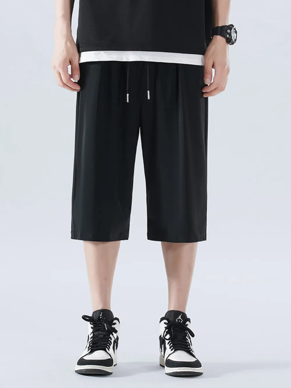 Men's Full Size Drawstring Shorts with Pockets Plus Size, image 2