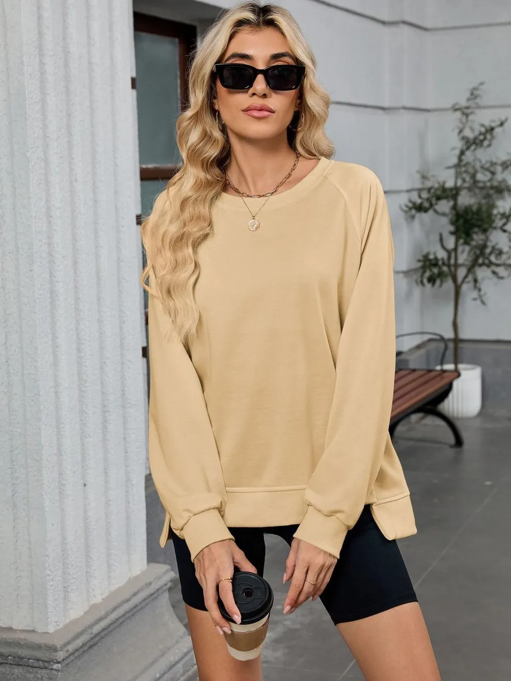 Round Neck Long Sleeve Sweatshirt, image 5