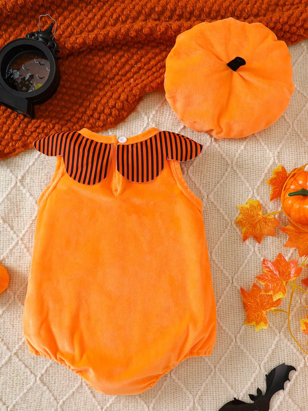 Children's Halloween Sleeveless Bodysuit and Hat Set, image 12