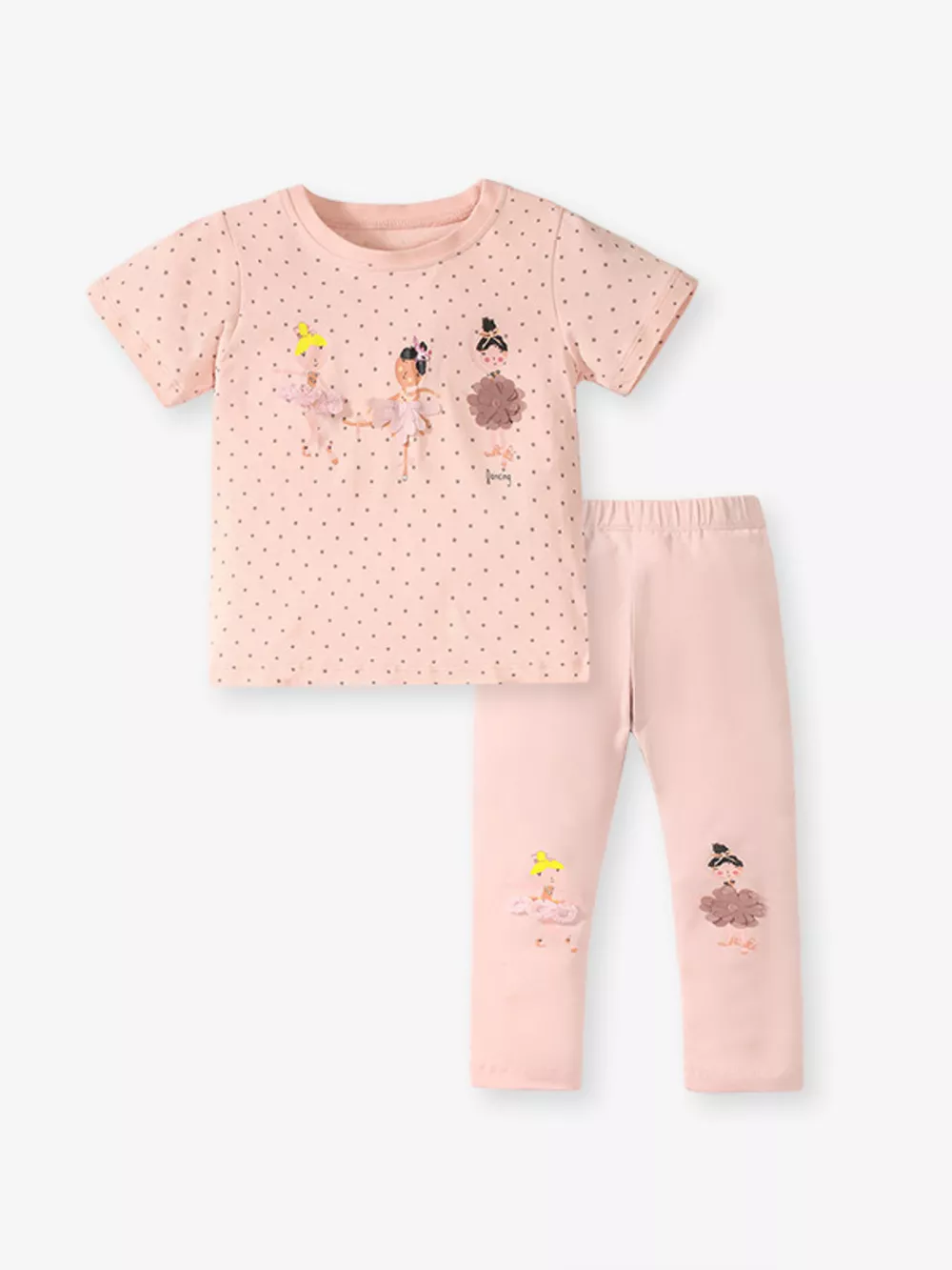 Children's Ballerina Round Neck Top and Pants Set, image 4