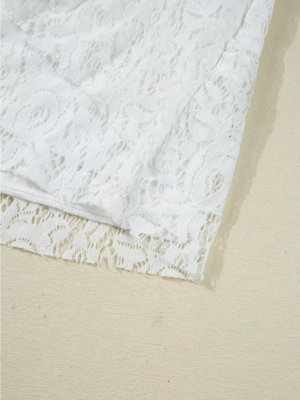 Tie Neck Lace Ruffle Detail Long Sleeve Blouse, image 2