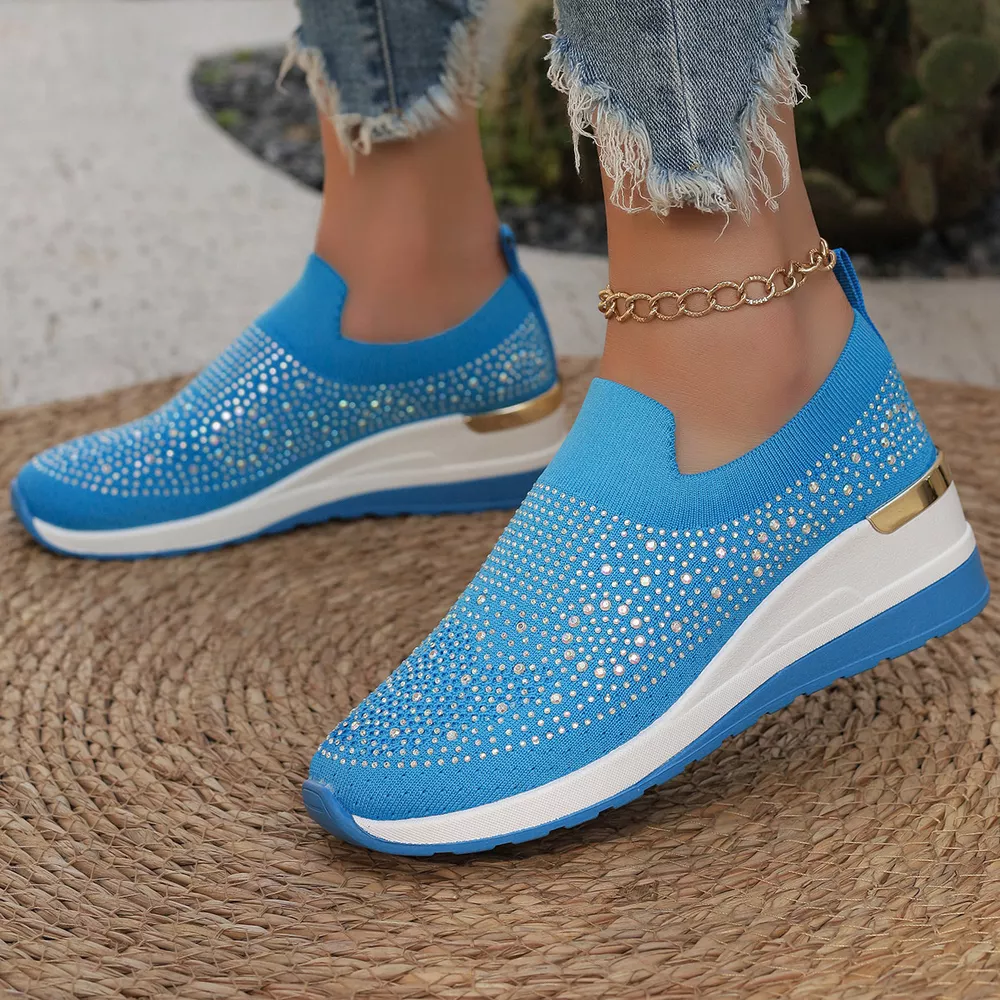 Rhinestone Round Toe Slip-Ons, image 19