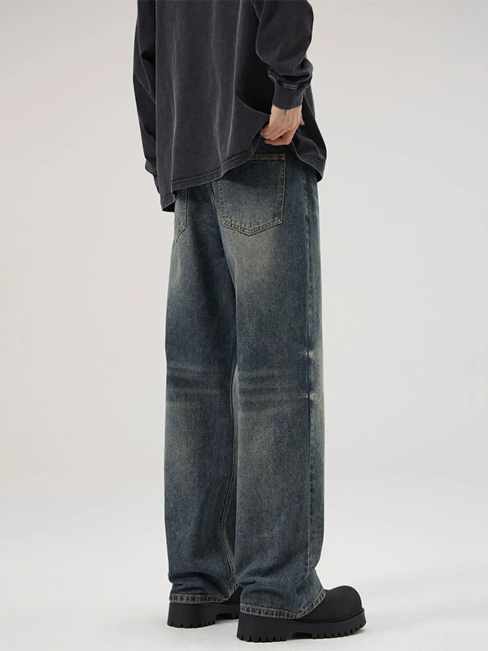 Men's Full Size Wide-Leg Relaxed Fit Jeans Plus Size, image 4