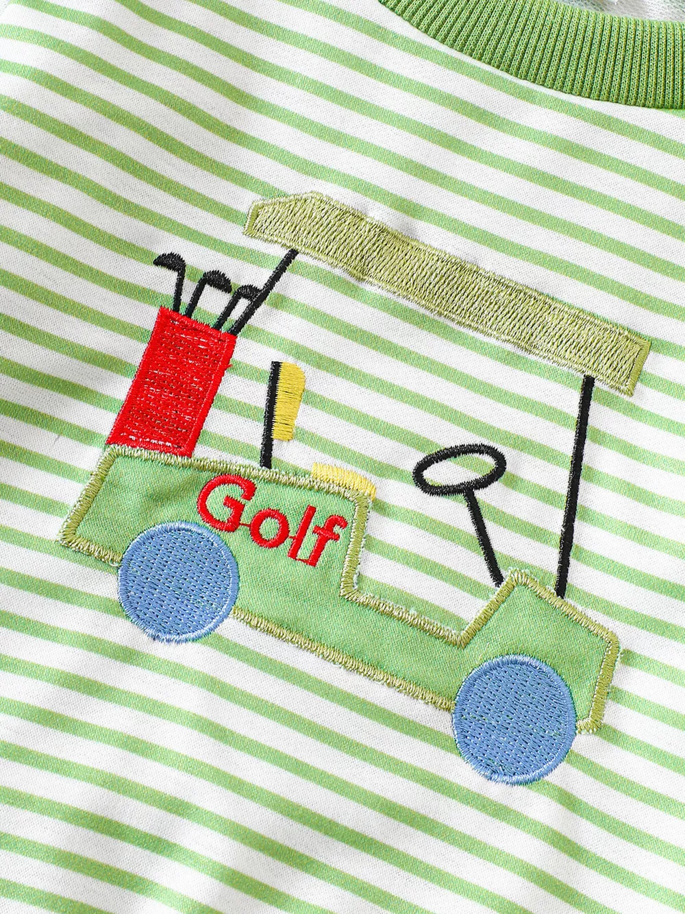 Children's Golf Cart Striped Top and Pants Set, image 4