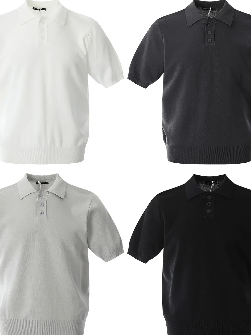 Men's Button Detail Short Sleeve Knit Polo, image 9