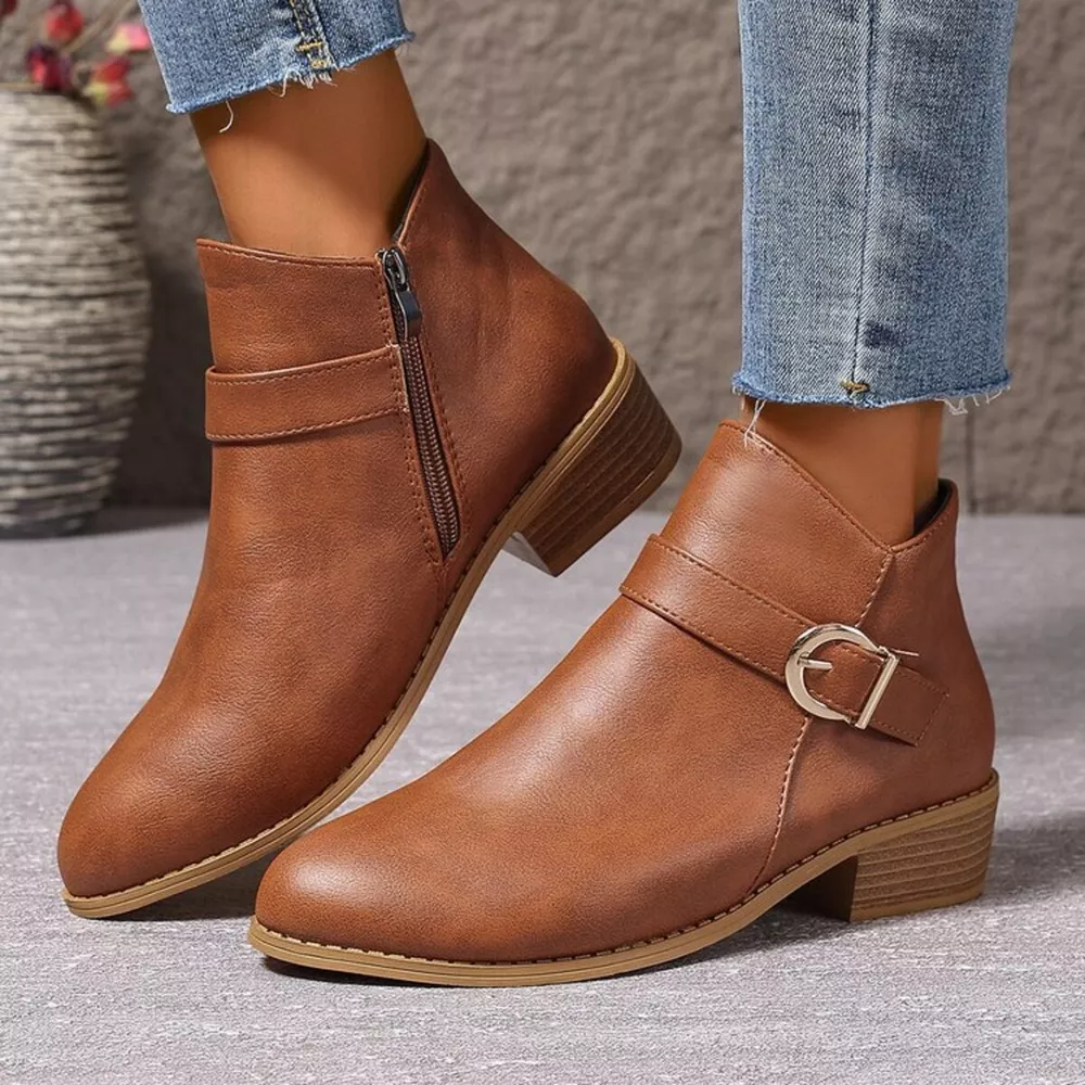 Point Toe Block Heels Boots, image 6