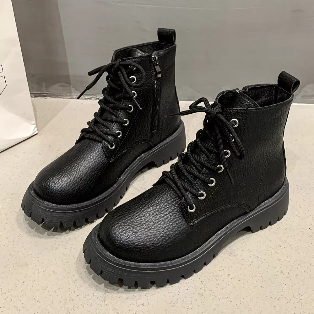 Chunky Platform Lace-Up Combat Boots, image 6