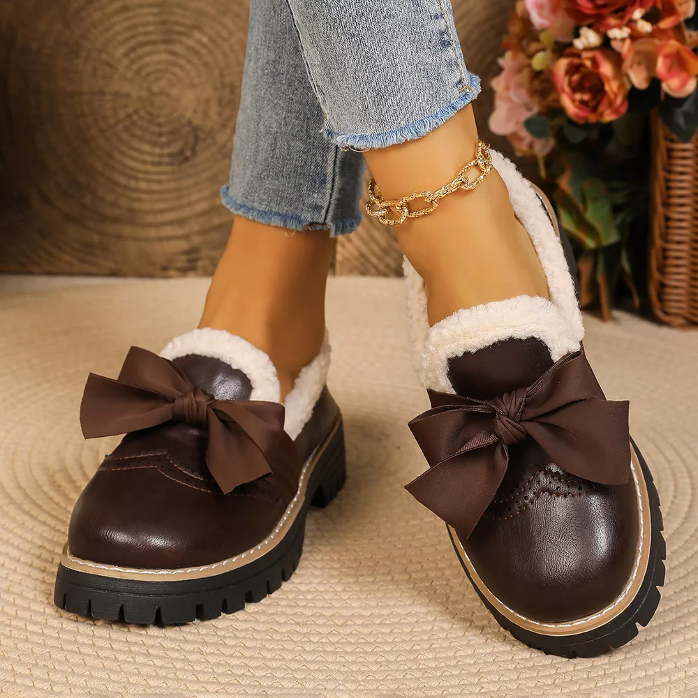 Bow Round Toe Loafers, image 5