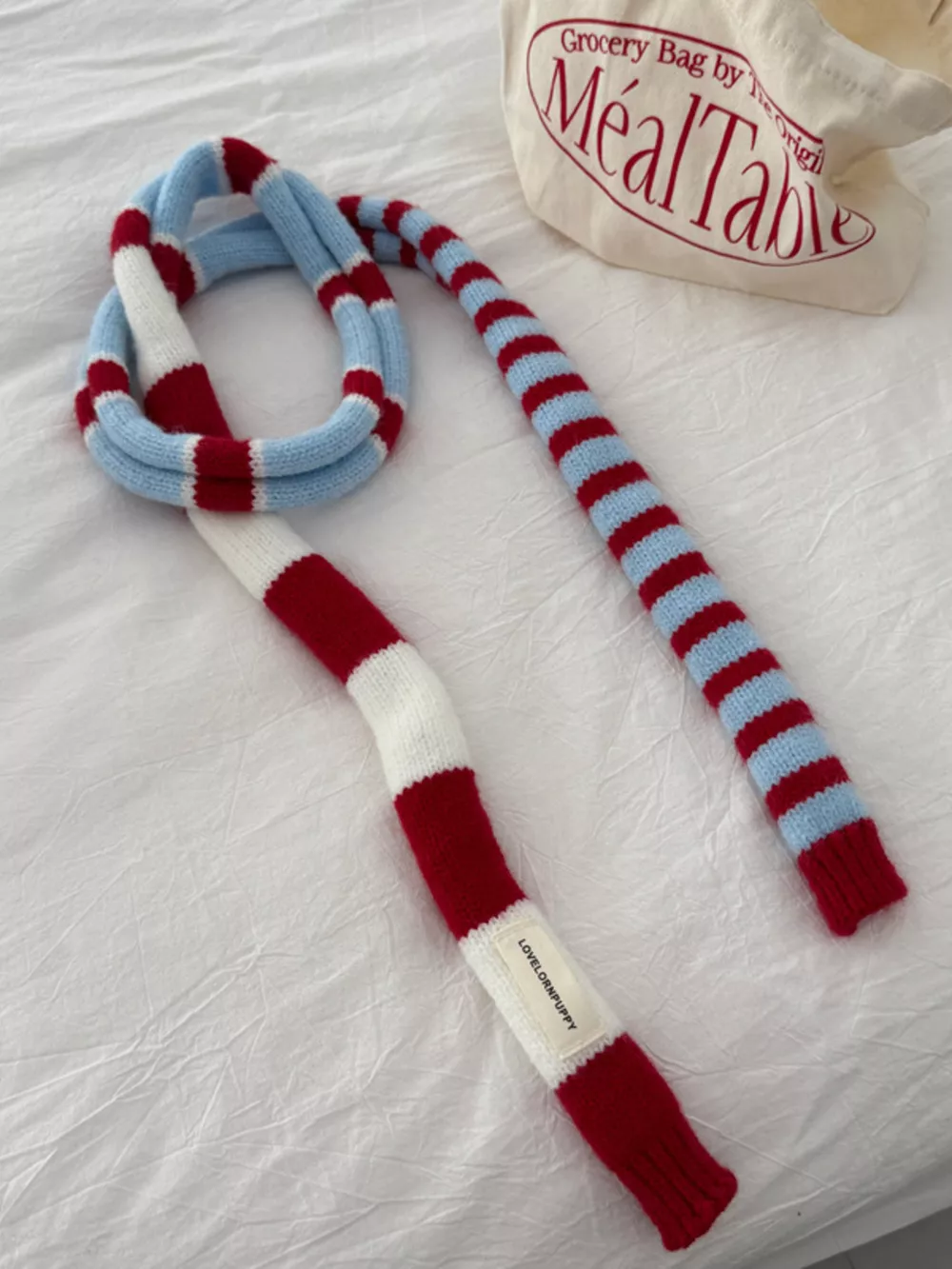 Striped Knitted Warm Scarf, image 7