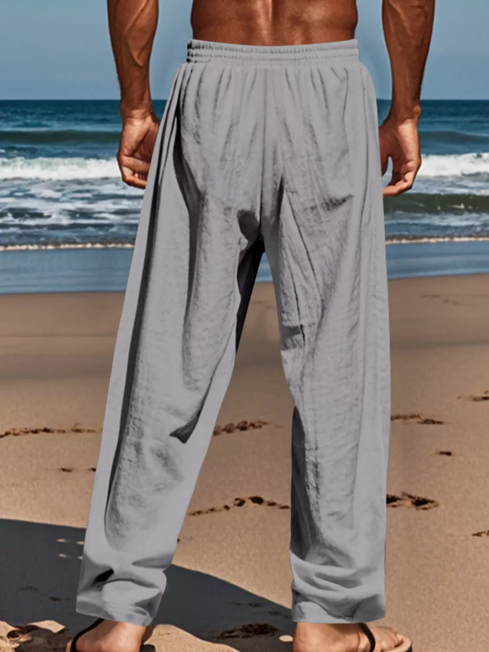 Men's Full Size Button-Fly Drawstring Pants Plus Size, image 7