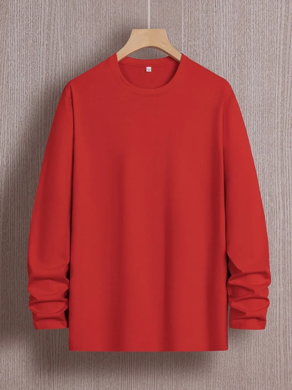 Men's Plus Size Round Neck Long Sleeve T-Shirt, image 9