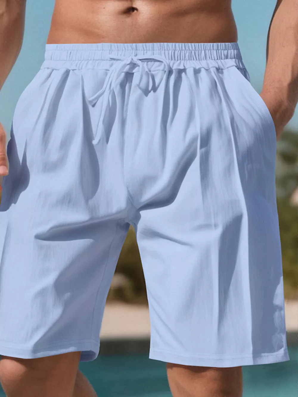 Men's Full Size Drawstring Shorts with Pockets Plus Size, image 2