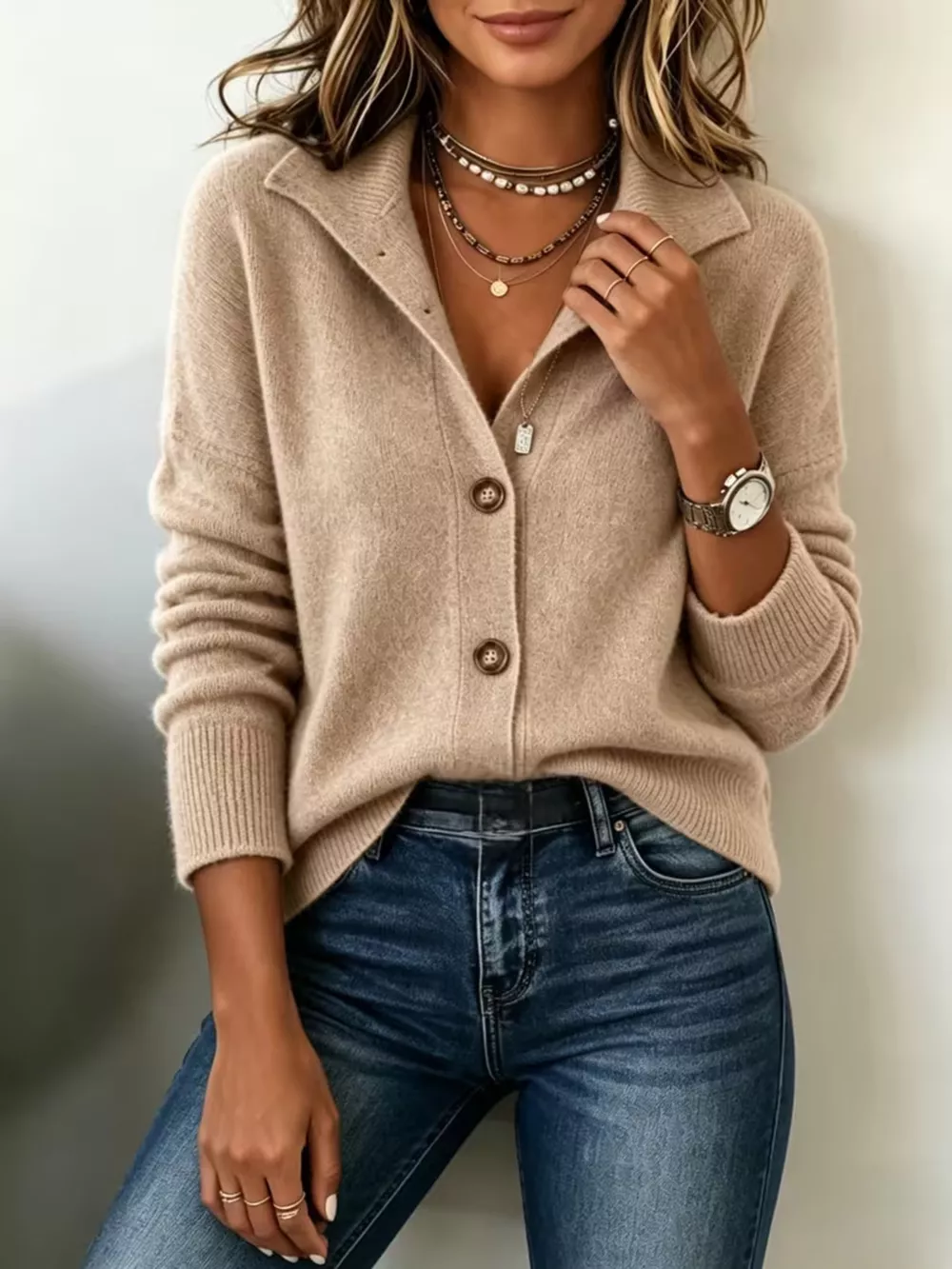 Button-Down Knit Cardigan, image 10