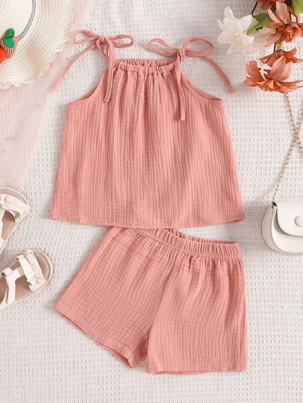 Children's Textured Cami and Shorts Set, image 6