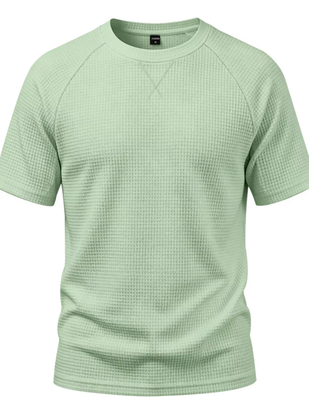 Men's Full Size Waffle Knit Raglan Short Sleeve T-Shirt Plus Size, image 14