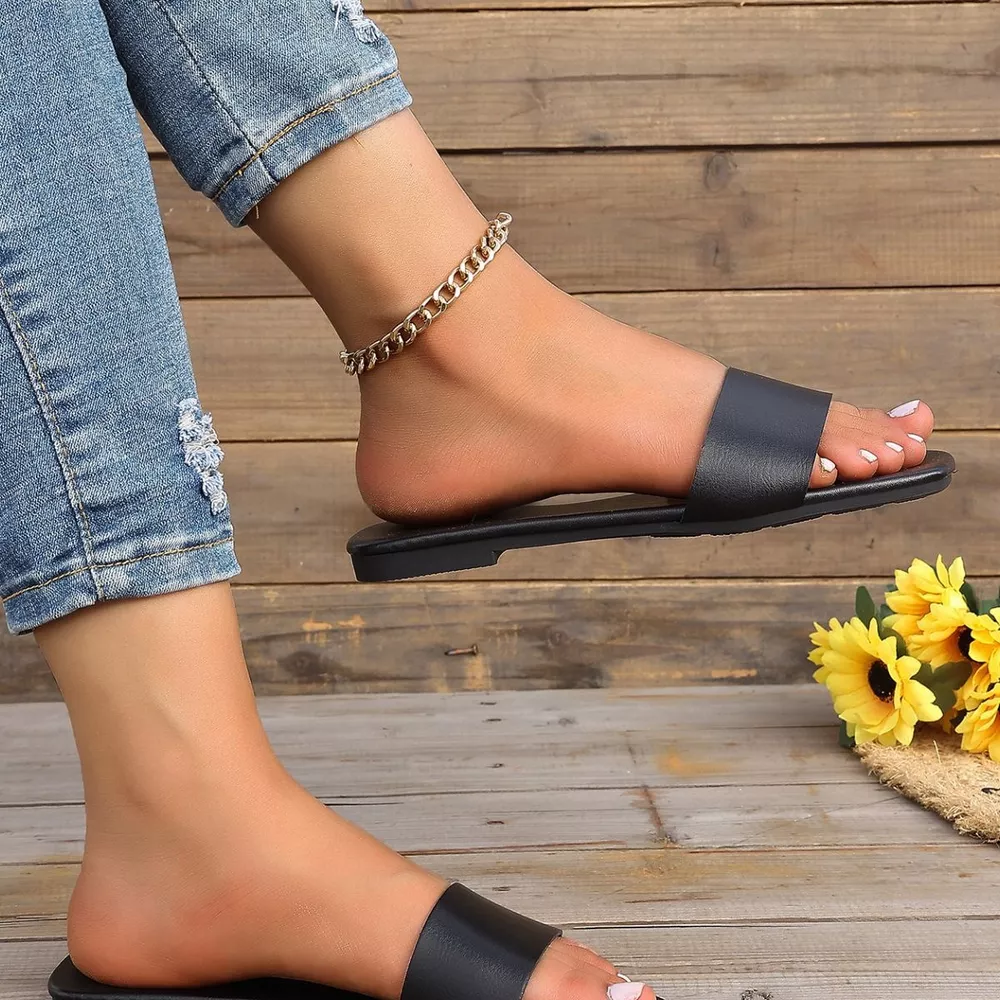 Open Toe Flats Sandals, image 2