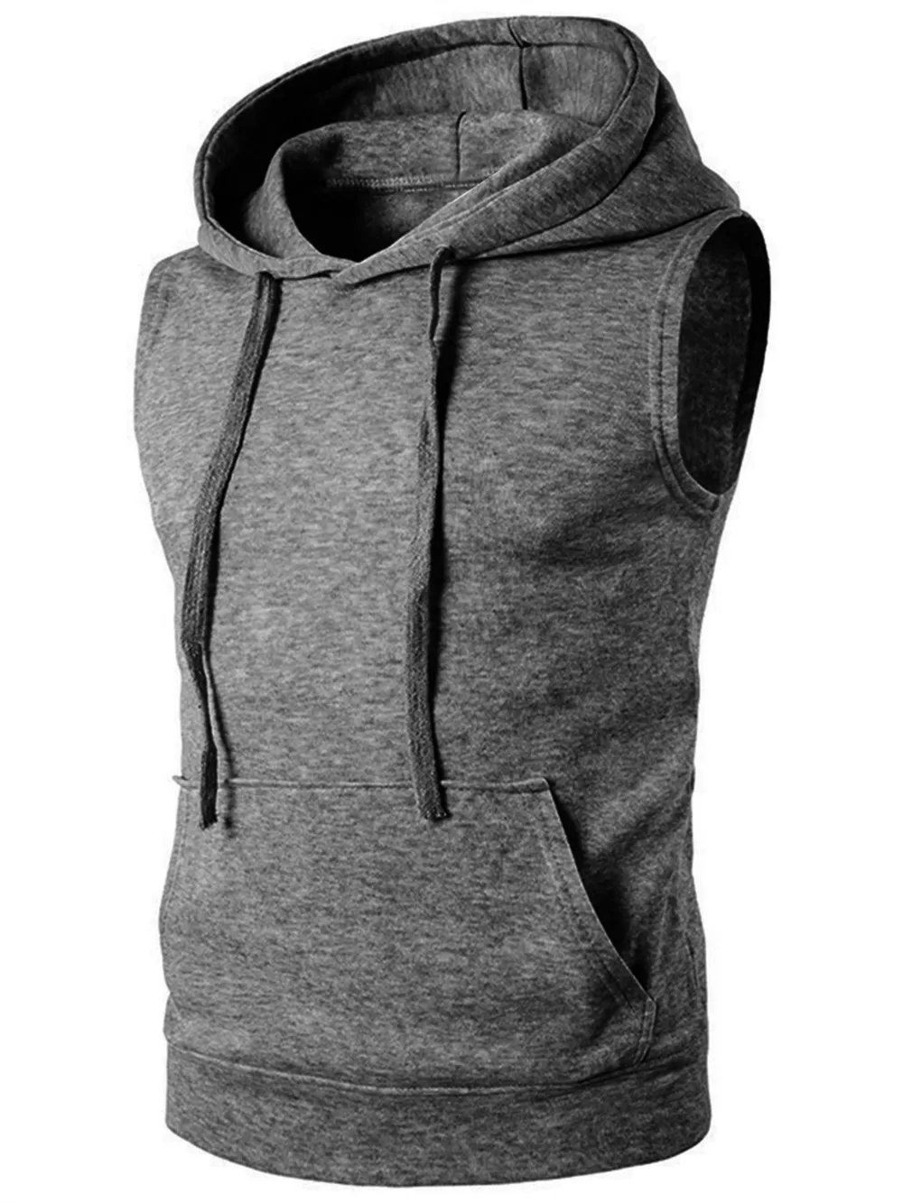 Men's Drawstring Hooded Tank, image 5