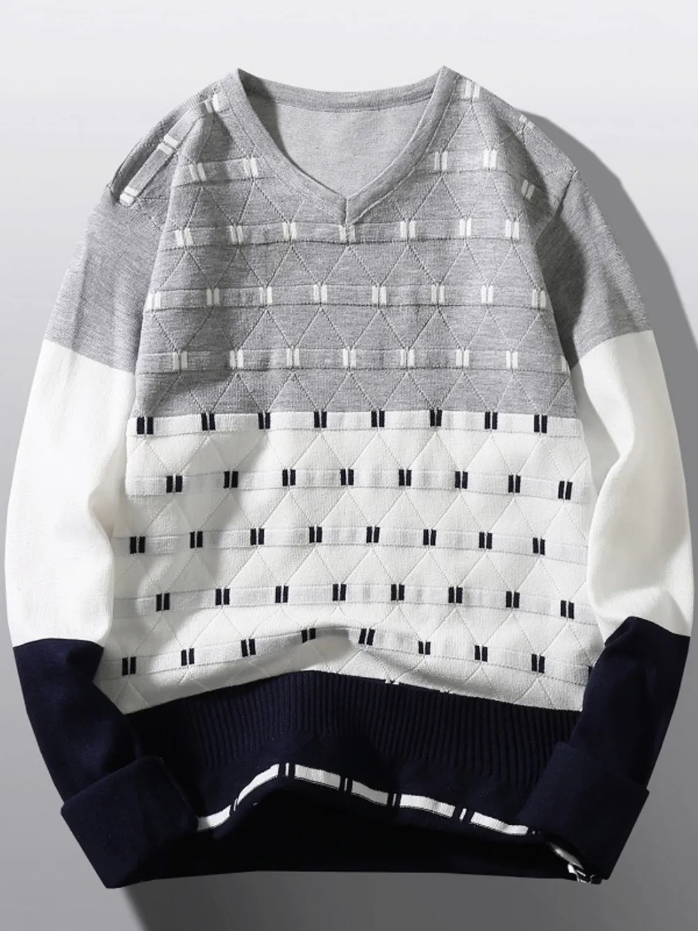 Men's V-Neck Long Sleeve Sweater, image 4