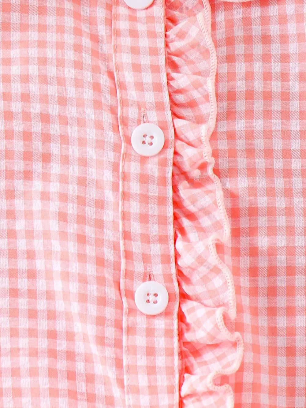 Children's Gingham Ruffle Collar Sleeveless Shirt, image 9