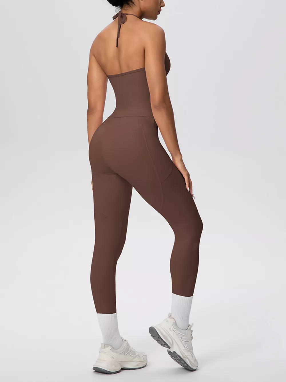 Halter Neck Cami and High-Waisted Leggings Active Set, image 23