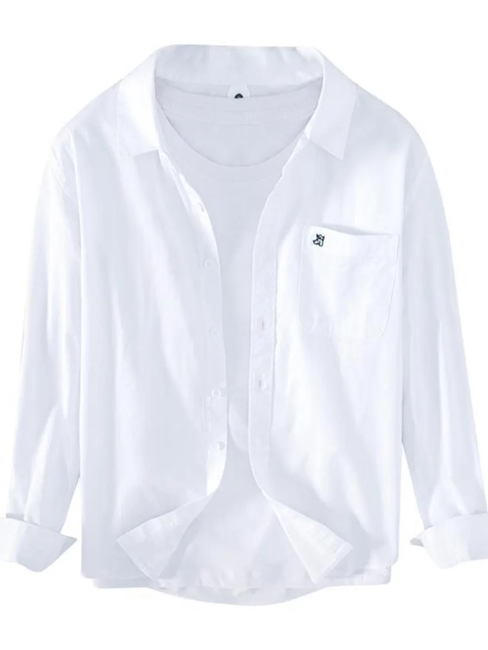 Men's Plus Size Button Up Long Sleeve Shirt, image 12