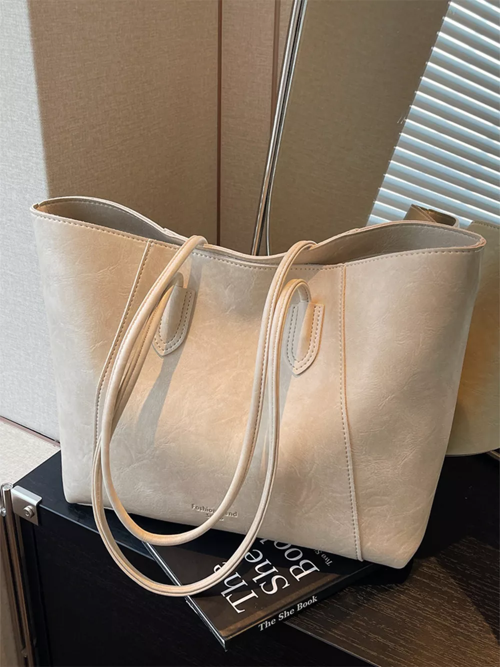 Classic Leather Tote Bag, image 8