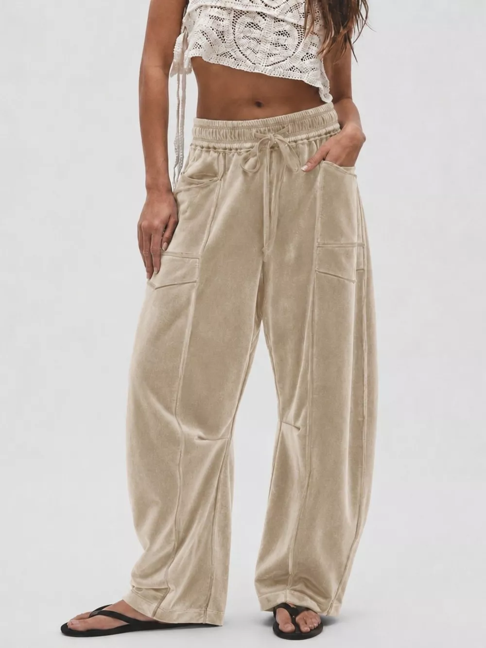 Velvet Wide-Leg Pants, image 5