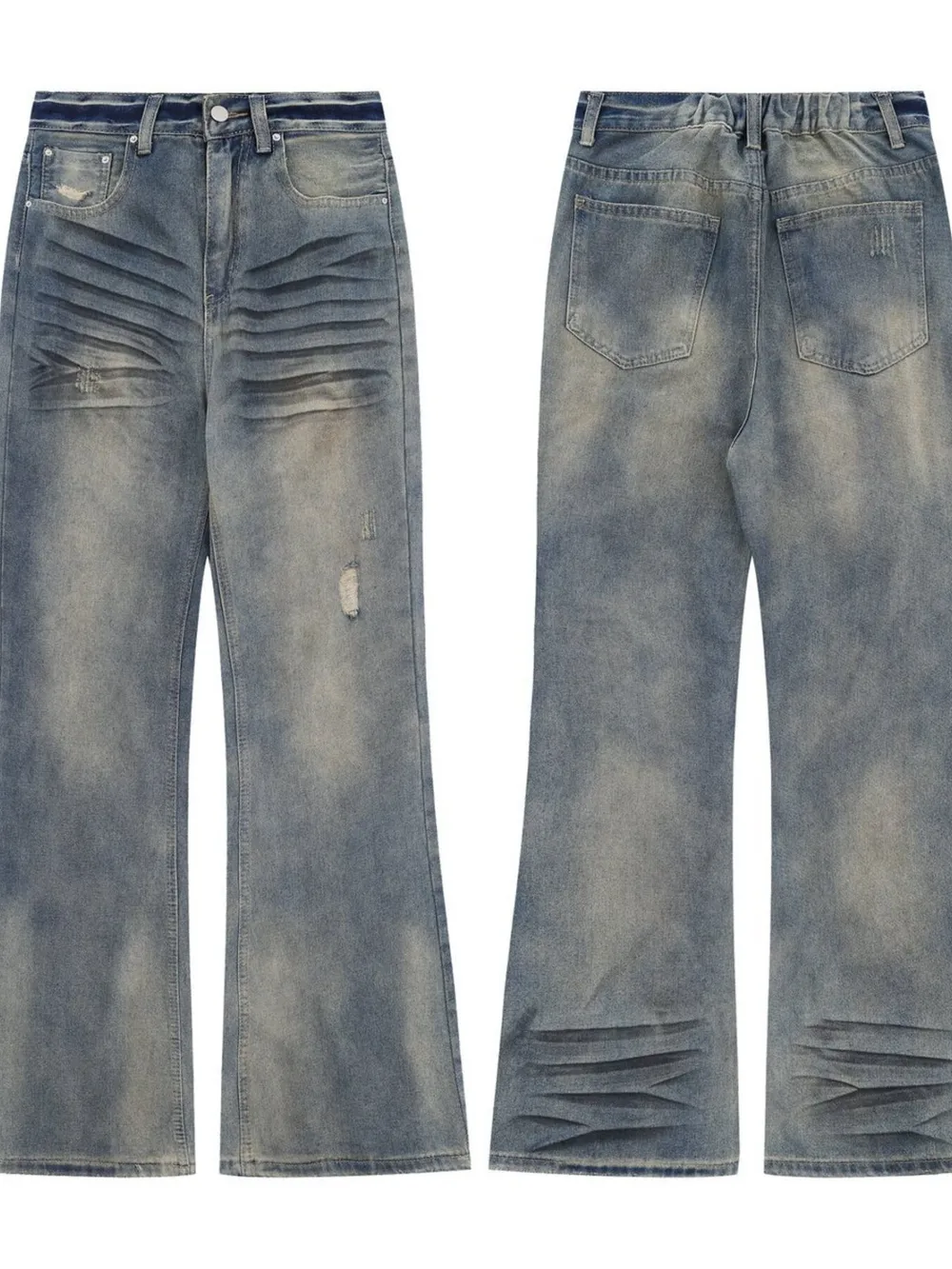 Men's Distressed Wide Leg Jeans, image 5