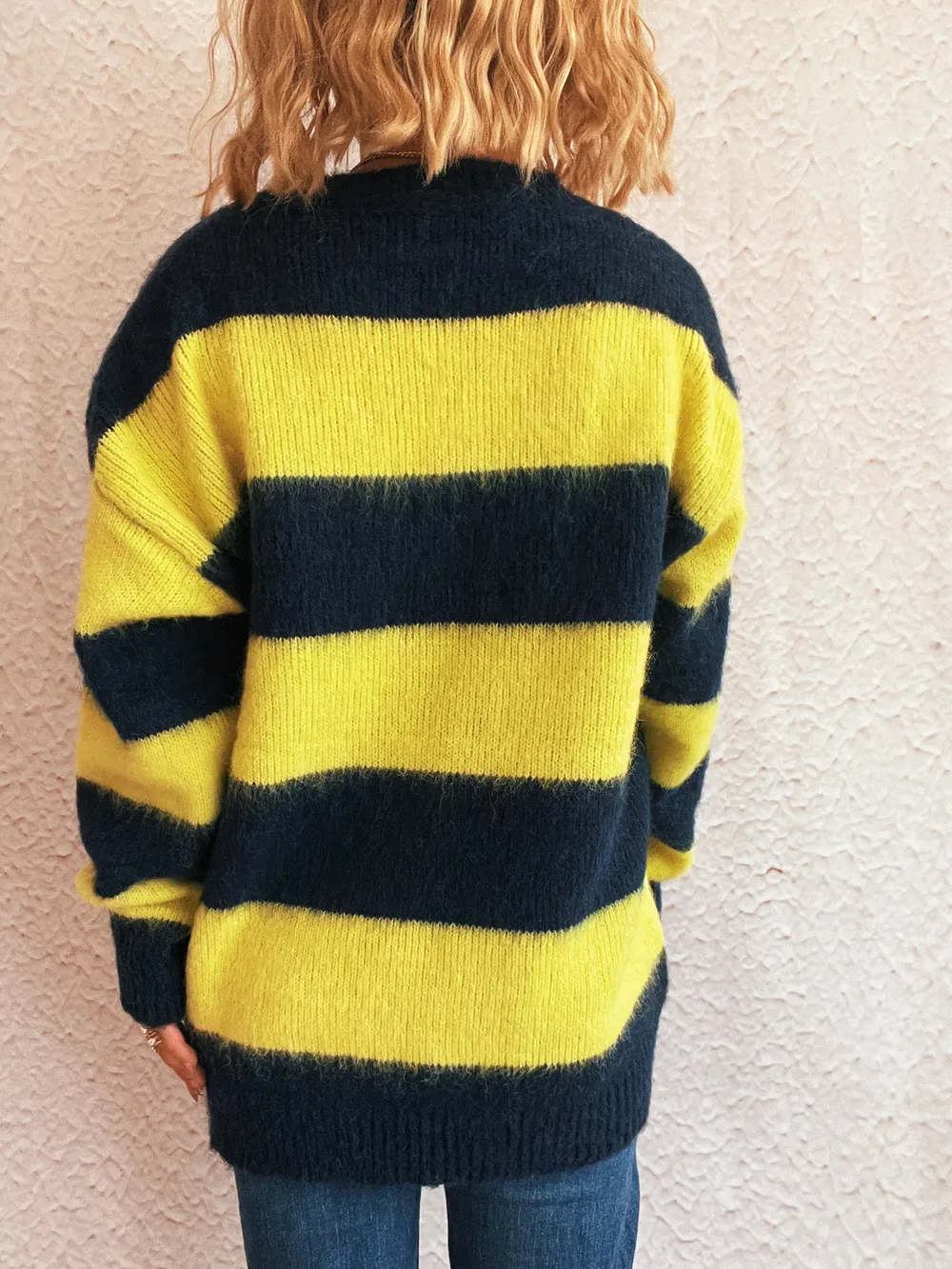 Striped Contrast Long Sleeve Sweater, image 16
