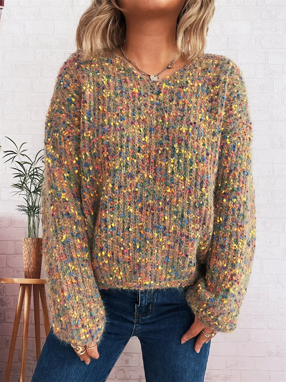 Colorful Long Sleeve Sweater, image 20
