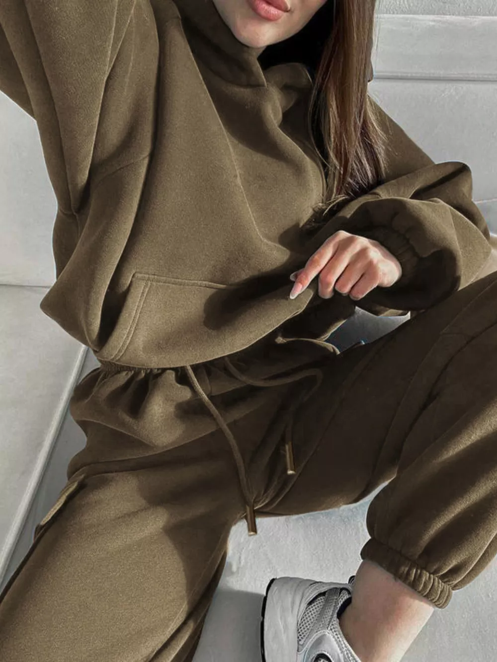 Kangaroo Pocket Hoodie and Joggers Set, image 12