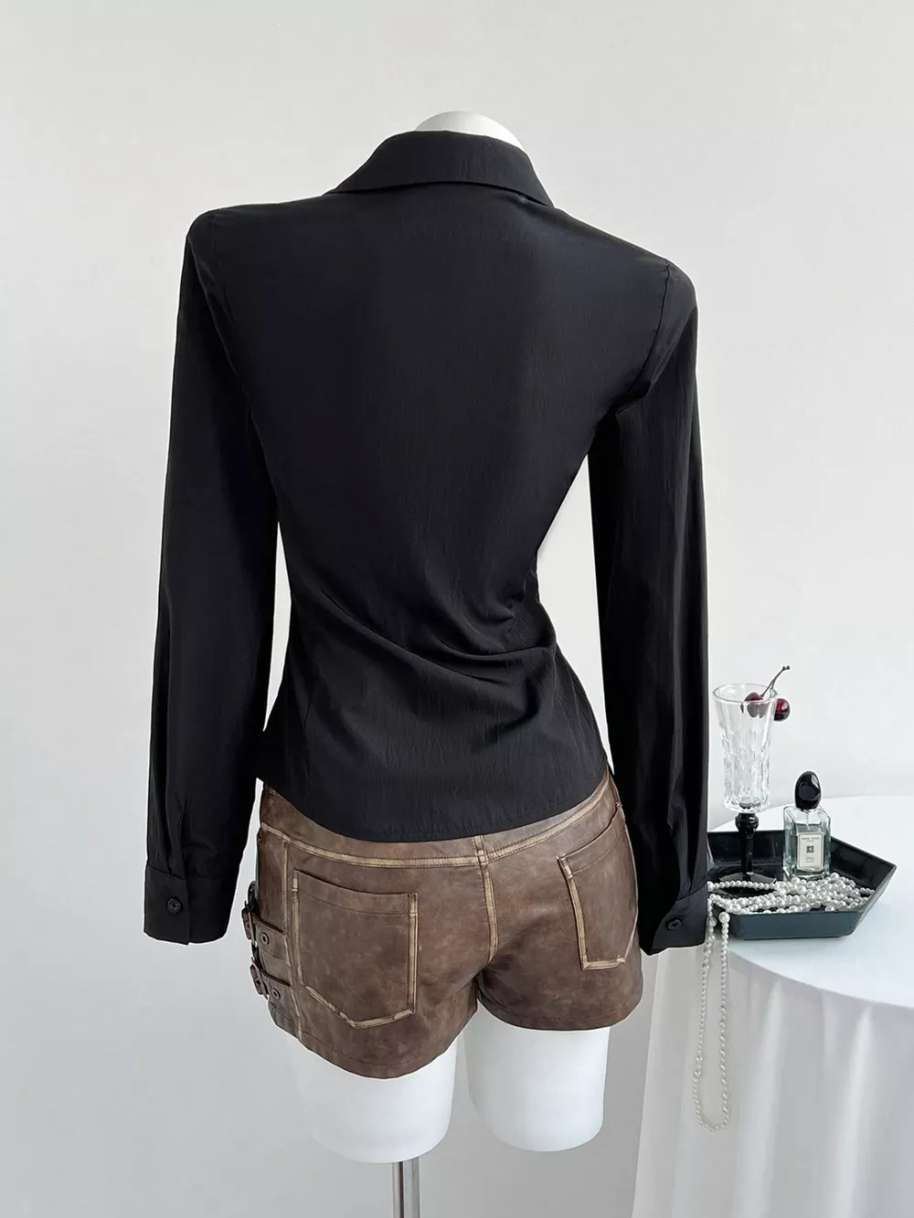 Lace Trim Slim Fit Shirt, image 5