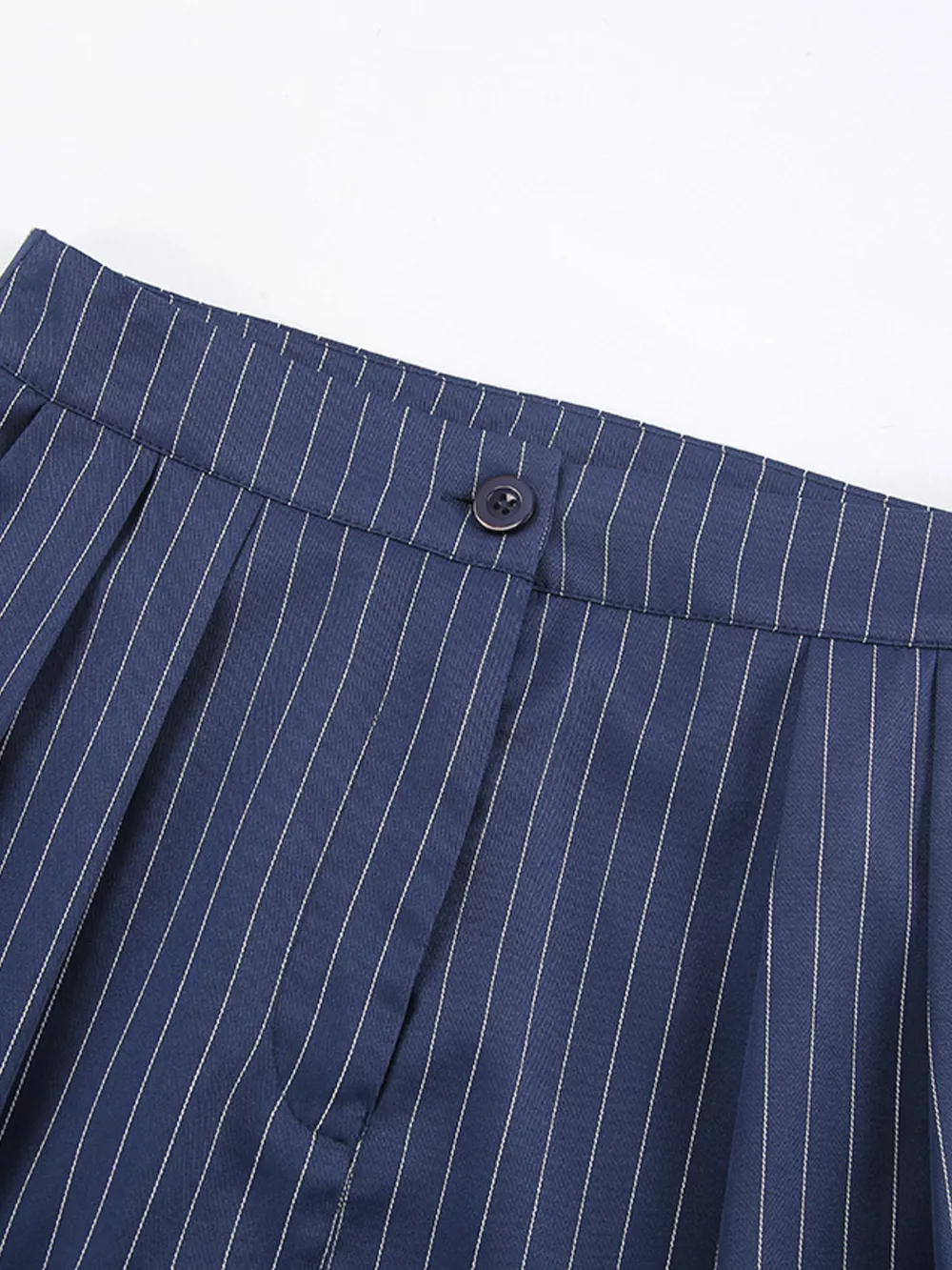 High-Waisted Pinstripe Wide-Leg Pants, image 6